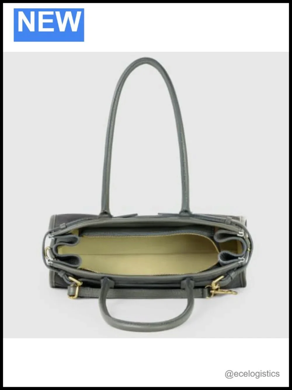 Italian Genuine Suede Compact Bag for Women with Leather Trim | Structured